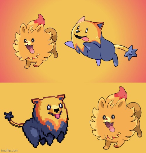 Glad I'm not only one think they look kinda similar. | image tagged in cassette beasts | made w/ Imgflip meme maker