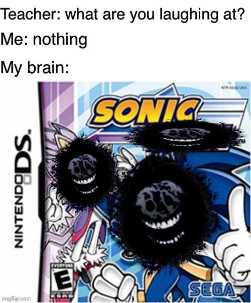 Sonic Rush | image tagged in teacher what are you laughing at,doors,sonic the hedgehog | made w/ Imgflip meme maker