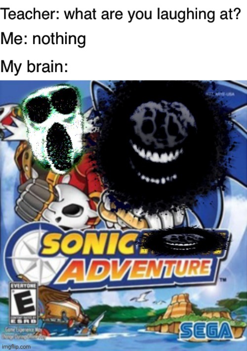 Sonic Rush Adventure | image tagged in teacher what are you laughing at,doors,sonic the hedgehog | made w/ Imgflip meme maker
