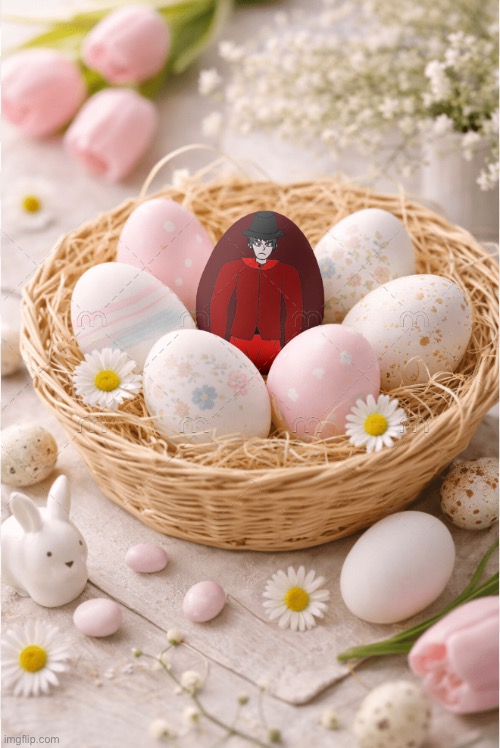 Happy mepios easter, the character avin mepios has redeemed himself | image tagged in mepios,easter,happy easter,wholesome,cowboy | made w/ Imgflip meme maker