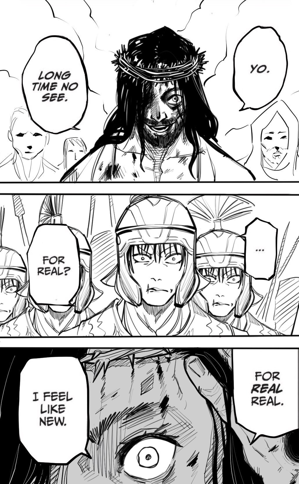 Jesus feel like new Blank Meme Template