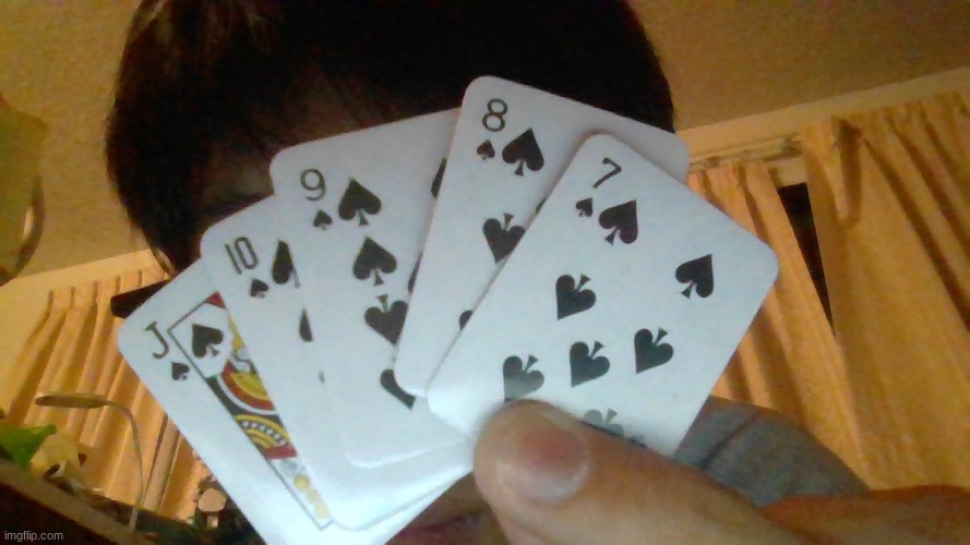 Look at this amazing straight flush | made w/ Imgflip meme maker