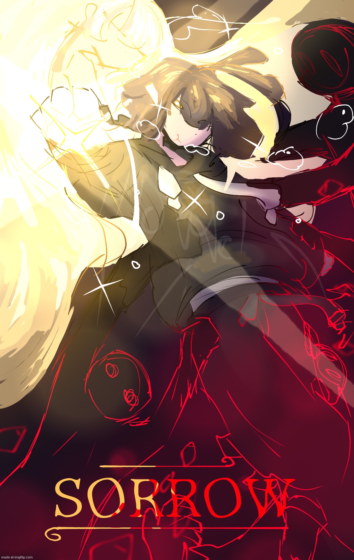 Sorrow | image tagged in i'm under the water,please help me | made w/ Imgflip meme maker