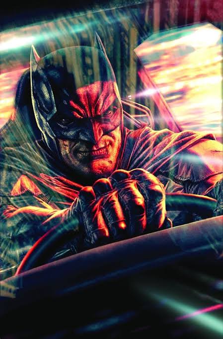 Batman in Batmobile Blank Meme Template