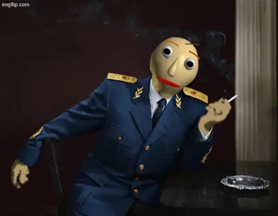 Baldi Broz Tito (shitpost only) | image tagged in baldi,yugoslavia | made w/ Imgflip meme maker