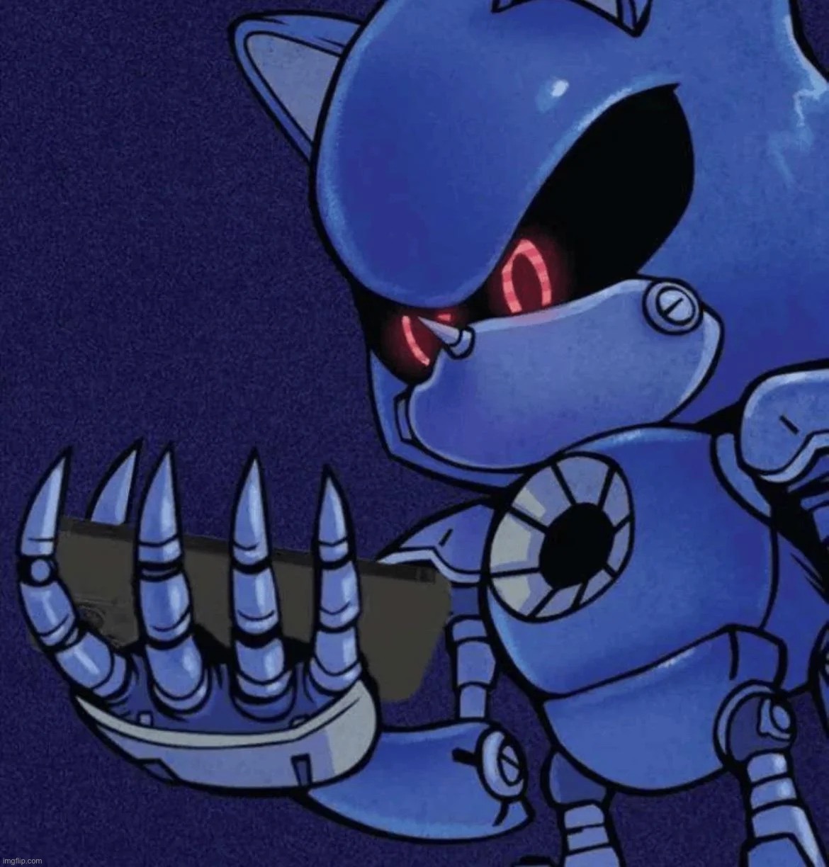 image tagged in metal sonic reaction | made w/ Imgflip meme maker