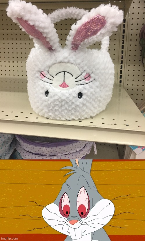 Bunny | image tagged in angry buggs bunny,bunny,upside down,face,you had one job,memes | made w/ Imgflip meme maker