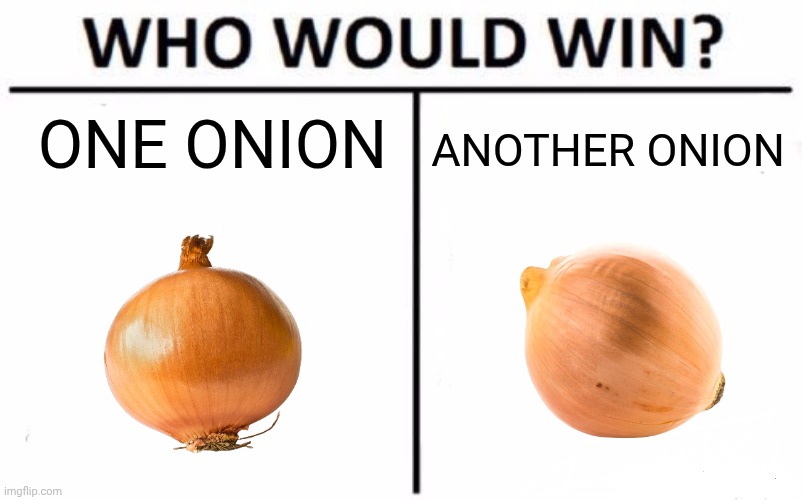 The choice is yours | Another onion; One onion | image tagged in memes,who would win,onion,onions,choice,choices | made w/ Imgflip meme maker