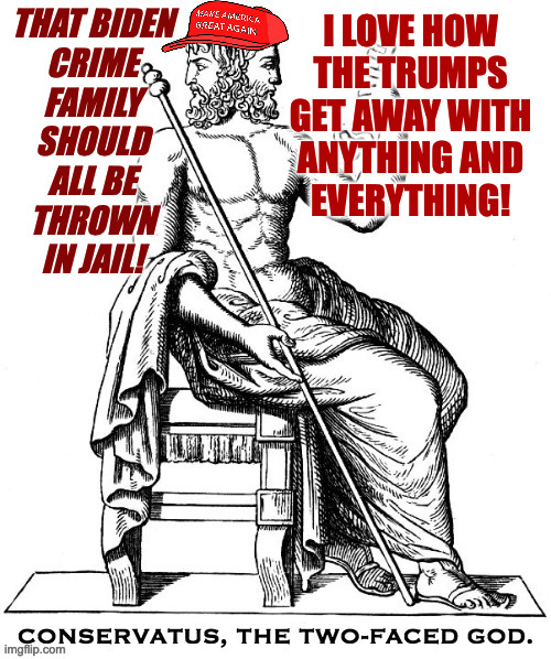 The Man in the Mirror? | i love how
the trumps
get away with
anything and
everything! that biden
crime
family
should
all be
thrown
in jail! | image tagged in conservatus,memes,it's not a cult | made w/ Imgflip meme maker