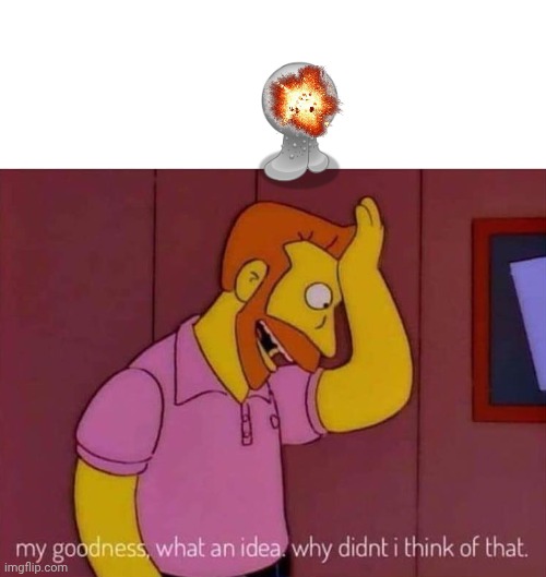 my goodness what an idea why didn't I think of that | image tagged in my goodness what an idea why didn't i think of that | made w/ Imgflip meme maker