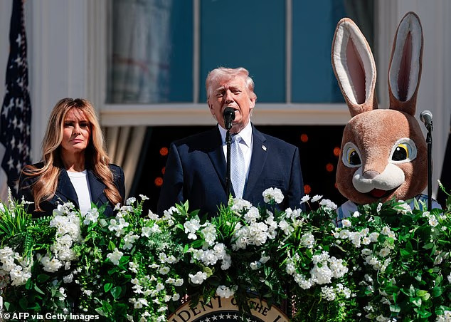 Trump Melania Easter Bunny Blank Meme Template