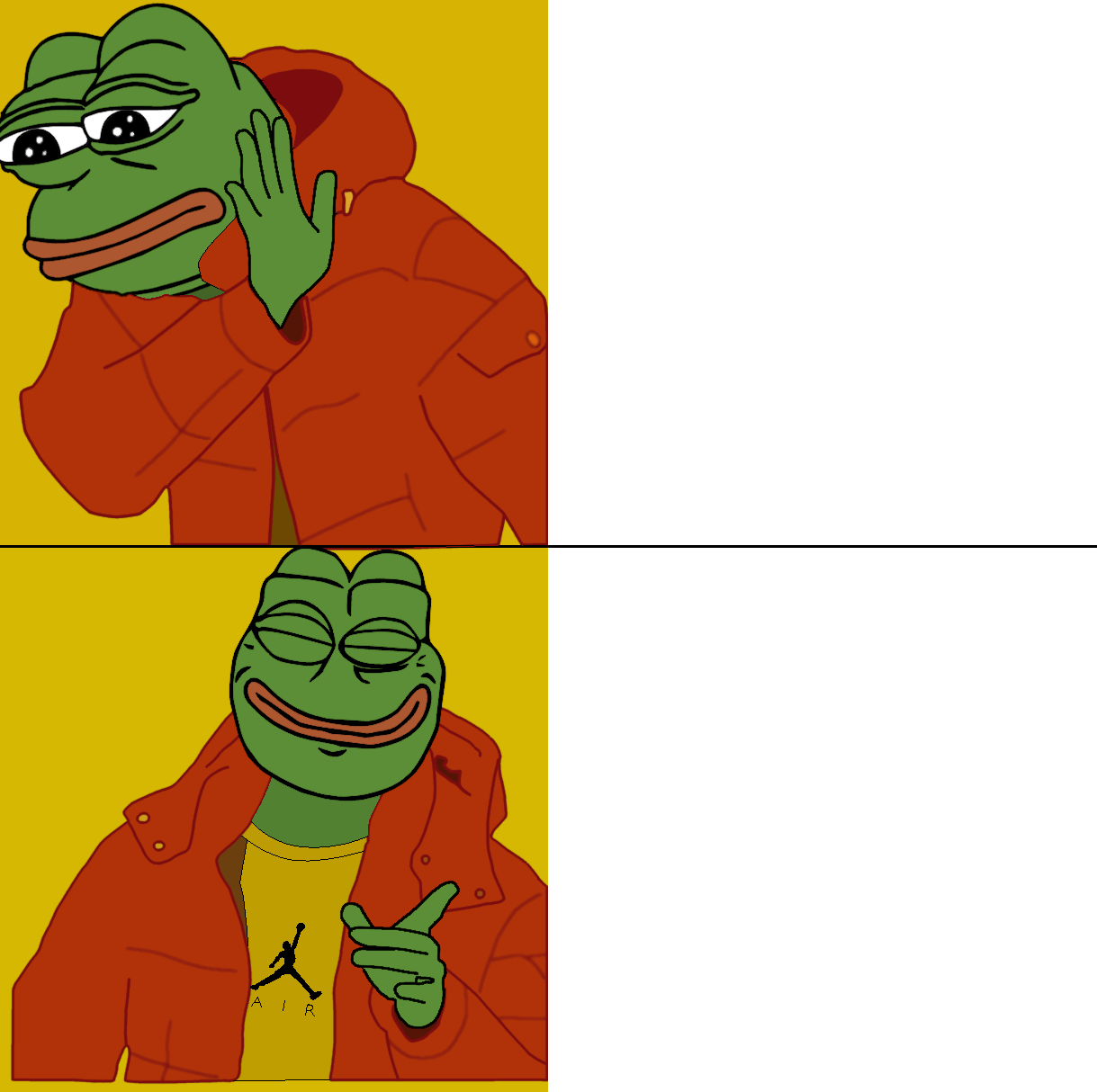 Hotline Pepe Blank Meme Template
