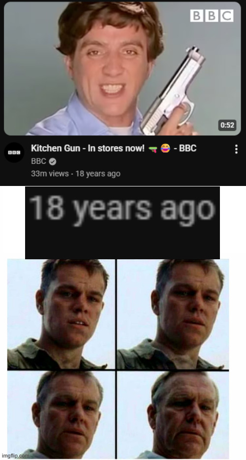 an ancient prank? | image tagged in matt damon gets older,pranks | made w/ Imgflip meme maker