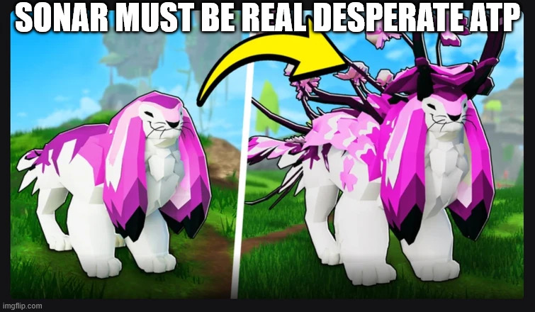 this once again screams "Content farm" | sonar must be real desperate atp | image tagged in roblox,creatures of sonaria | made w/ Imgflip meme maker