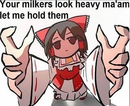 Your milkers look heavy maam Blank Meme Template