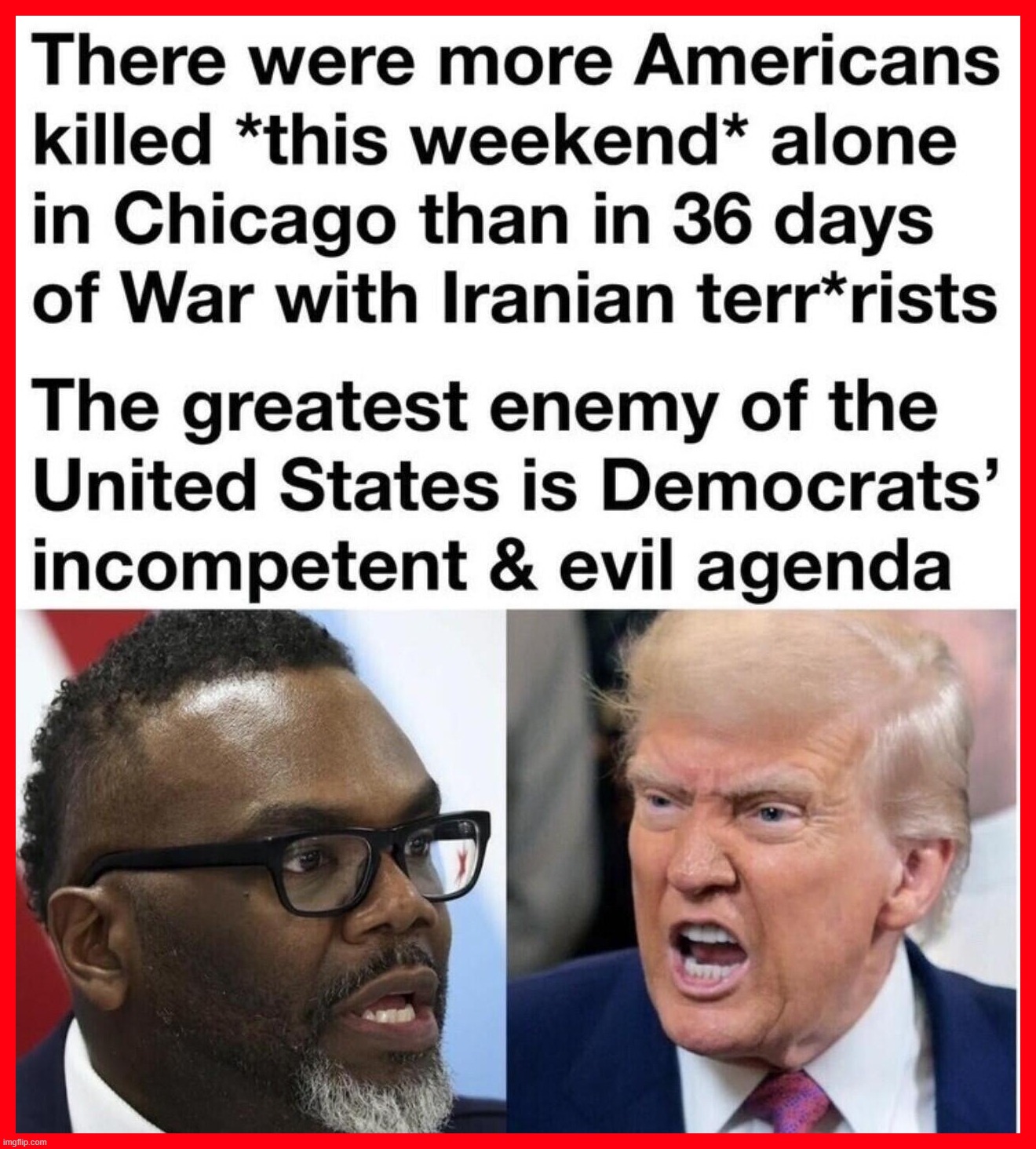 Food For Thought: There are more deaths in Chitcago on an average weekend than in 36 days of war with Iran. | image tagged in chicago,shithole,chitcago,shithole cities,stupid people be like,democrats | made w/ Imgflip meme maker