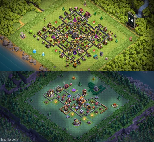 Rate my setup and if you have raided me coment | image tagged in clash of clans | made w/ Imgflip meme maker