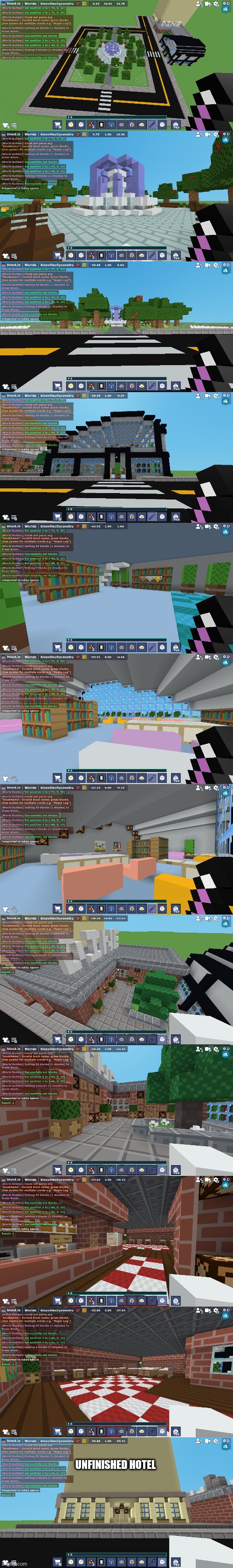 Rate my building skills! this was on Bloxd.io. I spent a bit over 4 hours on it. it's barely finished | unfinished hotel | made w/ Imgflip meme maker