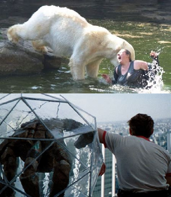 woman bear men rock Blank Meme Template