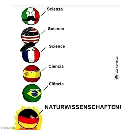 Germany be like: | image tagged in countryballs,language,germany,science | made w/ Imgflip meme maker