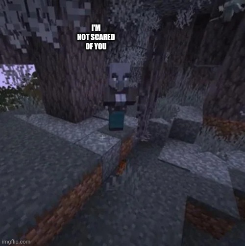 Vindicator Running Away From Creaking | I'm not scared of you | image tagged in vindicator running away from creaking | made w/ Imgflip meme maker