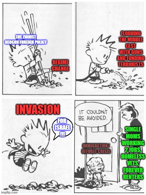 Calvin's NeoCon Foreign Policy | image tagged in calvin and hobbes,foreign,policy,depression | made w/ Imgflip meme maker