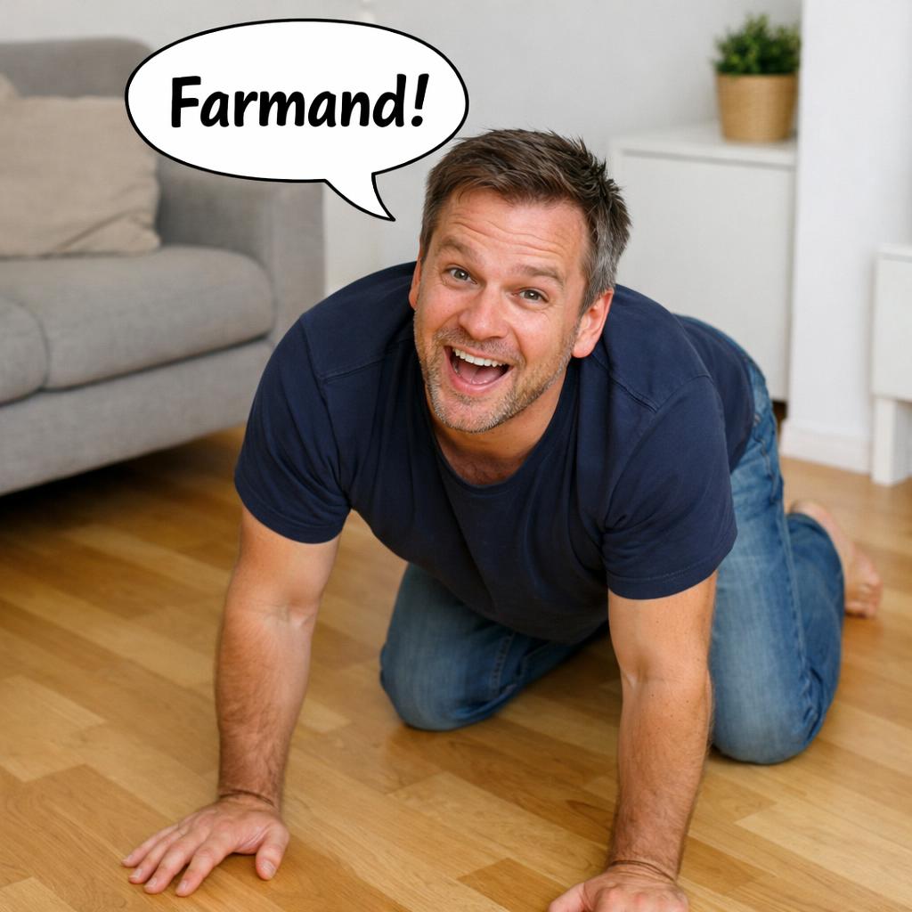 kan du få en mand til at så står på alle fire og sige farmand Blank Meme Template