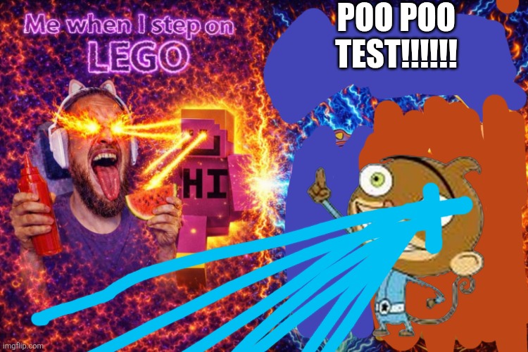 Sorry I can't generate random bullshit with ai | Poo poo test!!!!!! | image tagged in me when i step on golden hemmy boiiiii | made w/ Imgflip meme maker