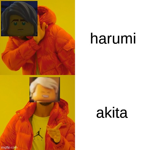 harumi akita | image tagged in memes,drake hotline bling | made w/ Imgflip meme maker