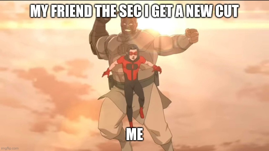 I like ya cut g | My friend the sec I get a new cut; Me | image tagged in conquest and oliver | made w/ Imgflip meme maker