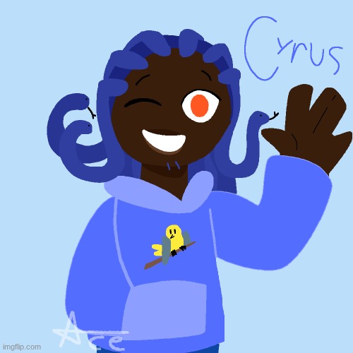 Cyrus Sydewinder, a funny little gorgon guy | image tagged in ocs,greek mythology | made w/ Imgflip meme maker