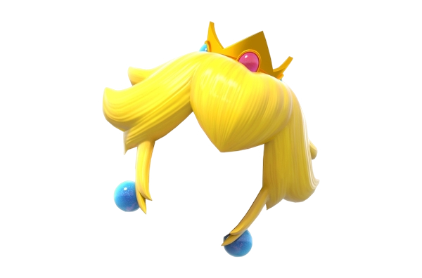 Princess Peach’s Wig With Earrings and crown Blank Meme Template