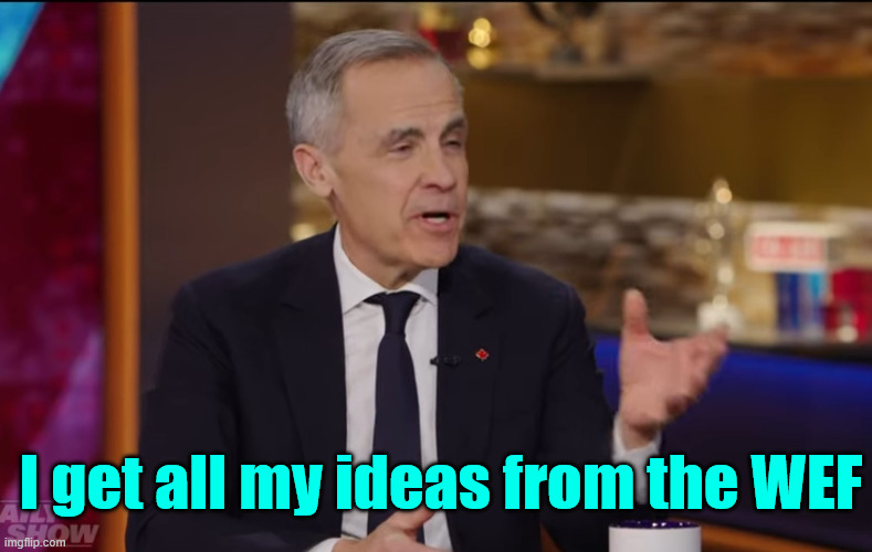 Mark Carney | I get all my ideas from the WEF | image tagged in mark carney | made w/ Imgflip meme maker