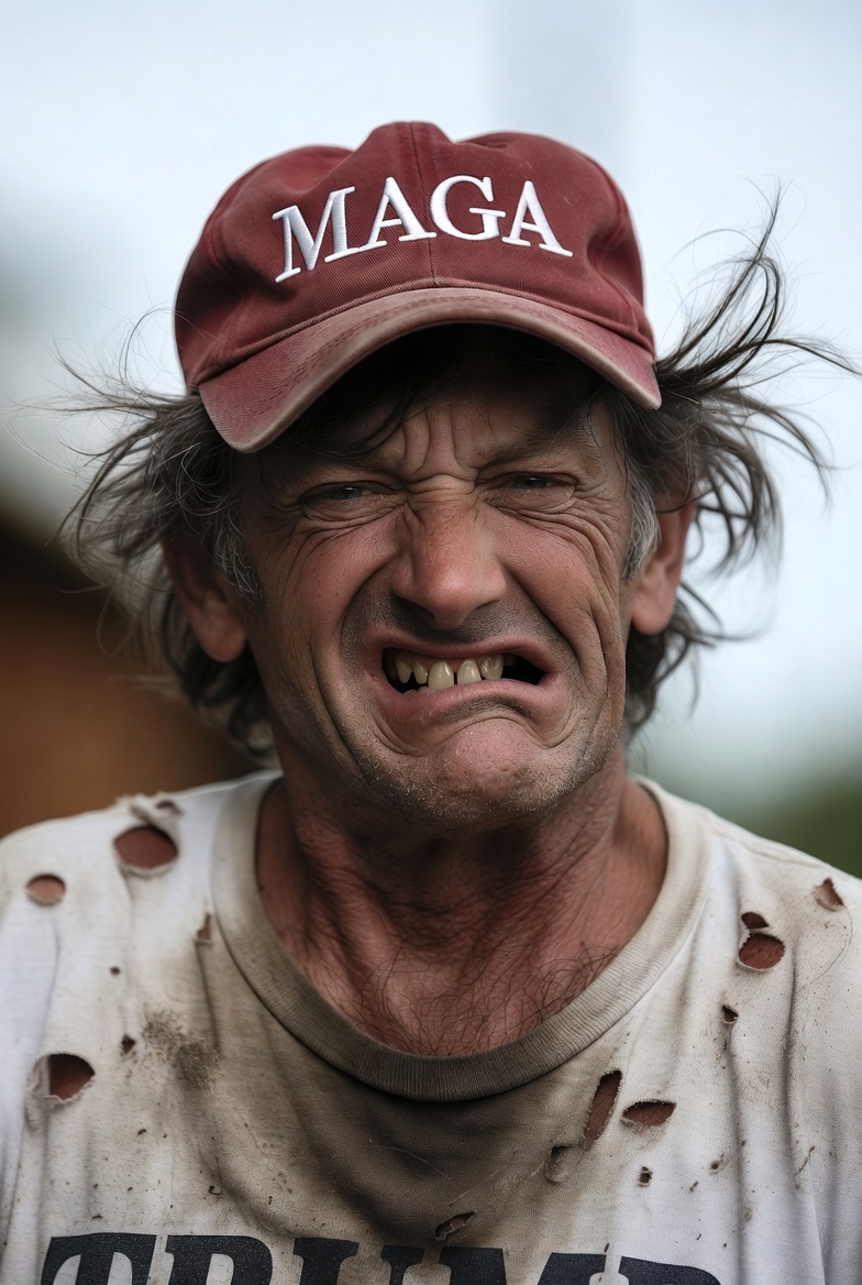 MAGA elderly man Trumper Blank Meme Template