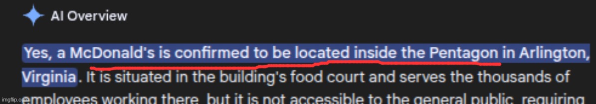 there's an McDonald's in the pentagon | made w/ Imgflip meme maker