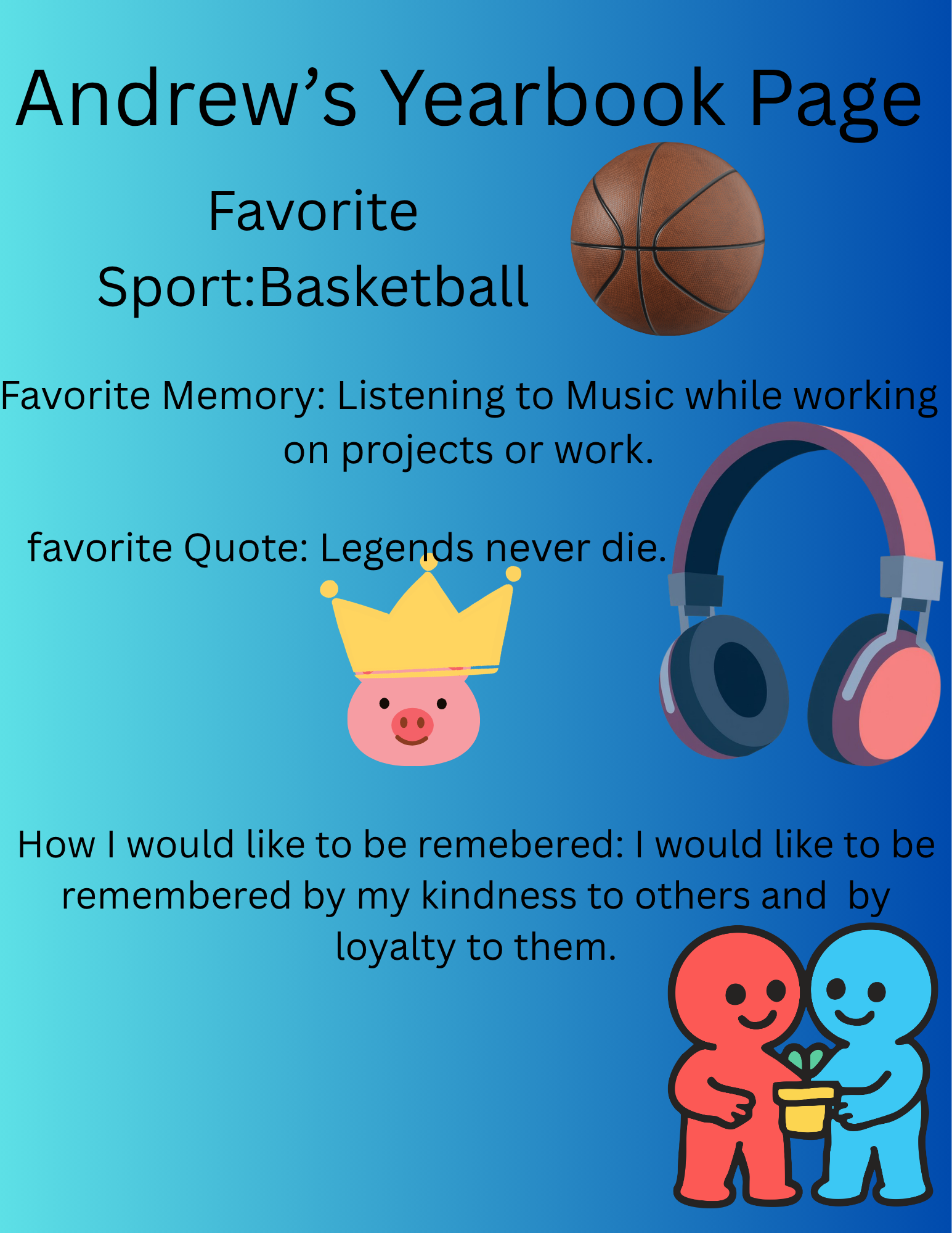 My Yearbook page Blank Meme Template