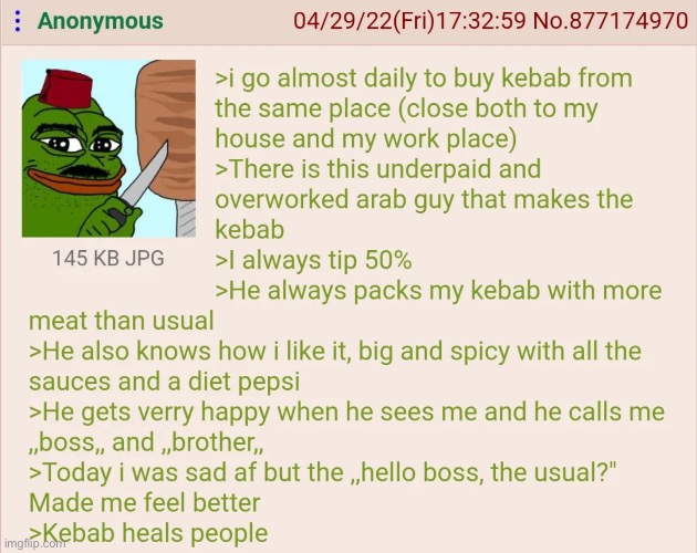 anon loves kebab | made w/ Imgflip meme maker