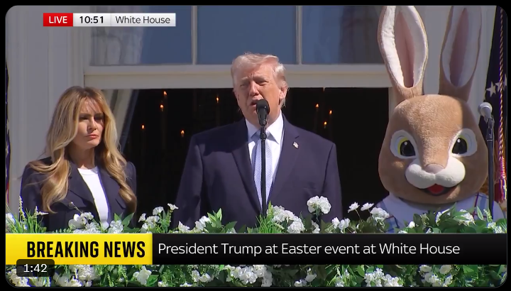 Trump and Easter Bunny Blank Meme Template