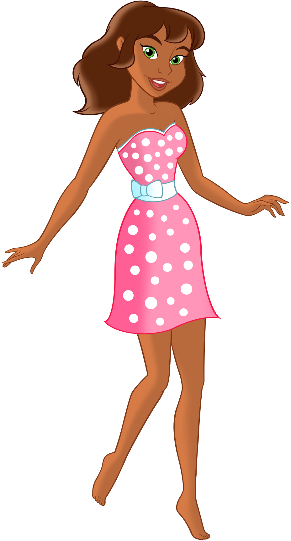 Gabriella Human Pink Dress Blank Meme Template