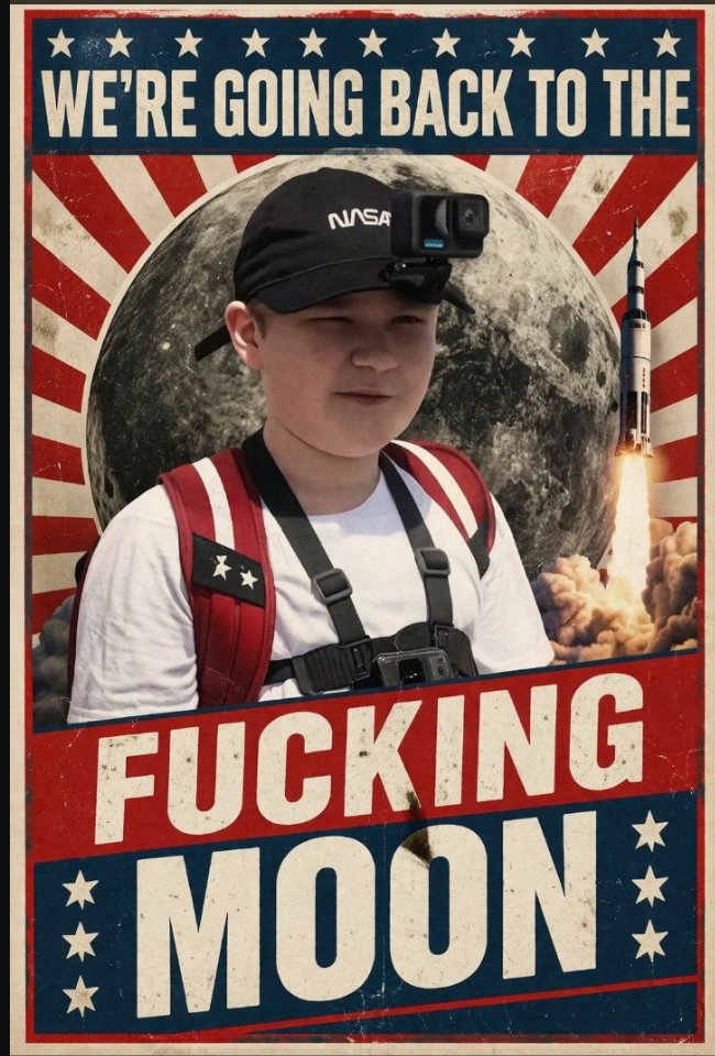 Back to the moon Blank Meme Template