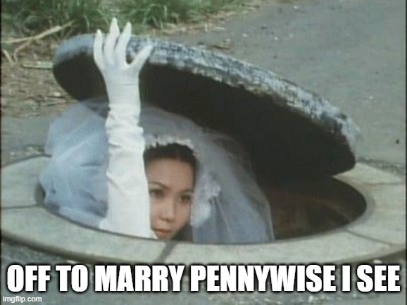Down in the Sewer | Off to marry pennywise I see | image tagged in funny,memes | made w/ Imgflip meme maker
