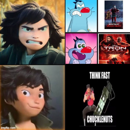 THINK FAST CHUCKLENUTS | image tagged in mabel tanaka drake meme | made w/ Imgflip meme maker