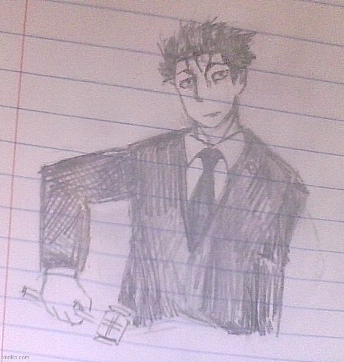 higuruma sketch to make sure i havent forgot how to draw humans | made w/ Imgflip meme maker