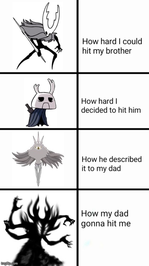 How my mom gonna hit my dad after he gonna hit me (insert primal aspid here) | image tagged in how hard i could hit my brother | made w/ Imgflip meme maker