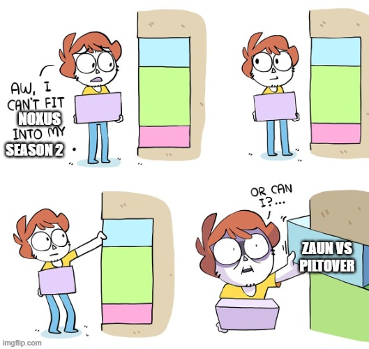 Day 497 of Arcane memes until the next season/series comes out. | noxus; season 2; zaun vs piltover | image tagged in sleep is for the weak shen,arcane | made w/ Imgflip meme maker