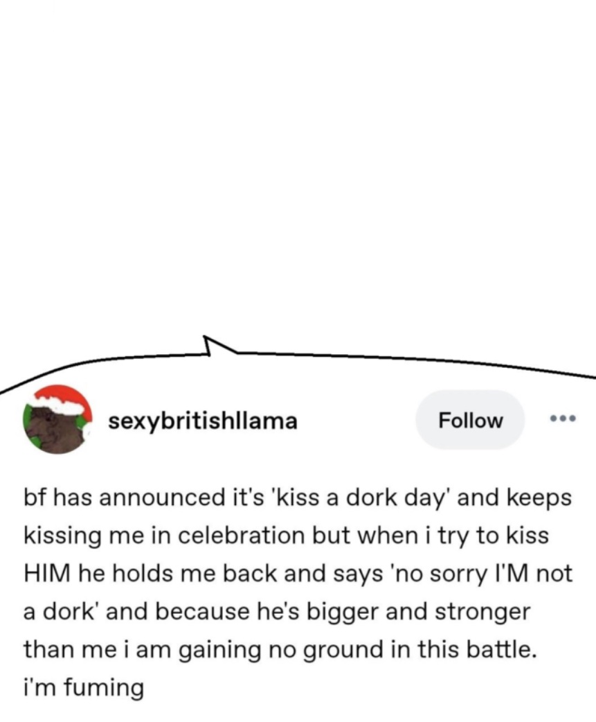 Kiss a dork Blank Meme Template