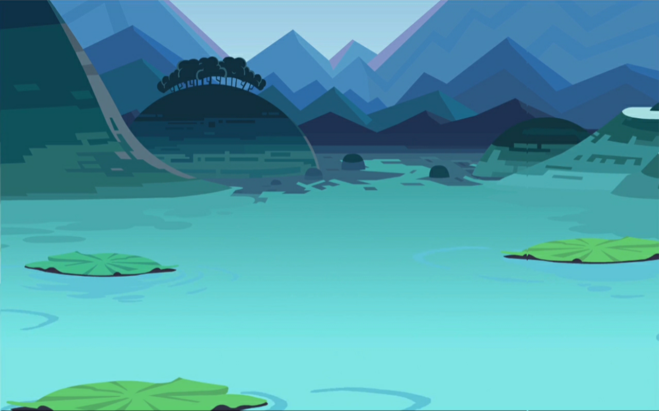 Water Pond in Big Green Blank Meme Template