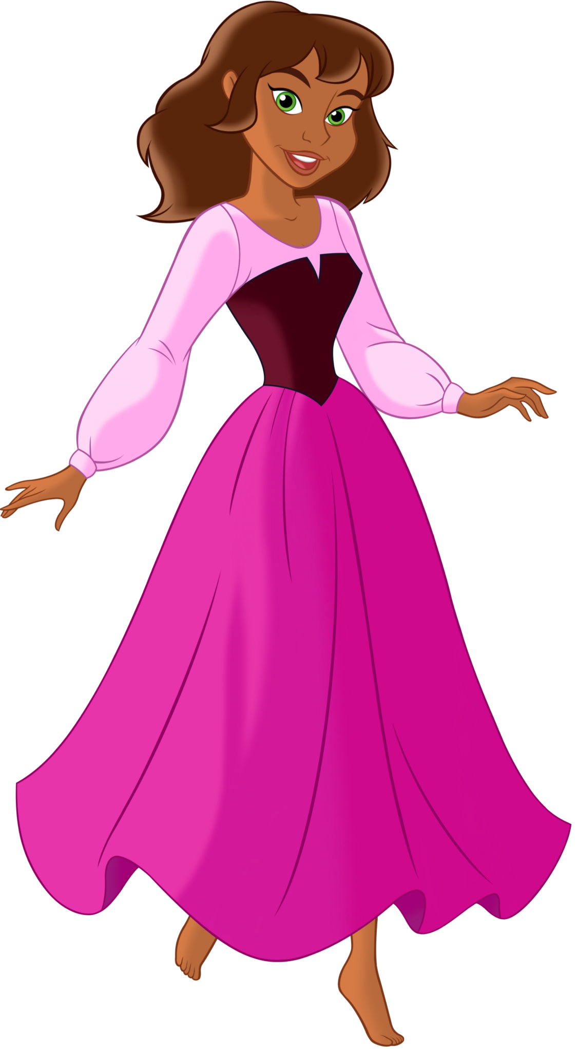 Gabriella Pink Dress Blank Meme Template