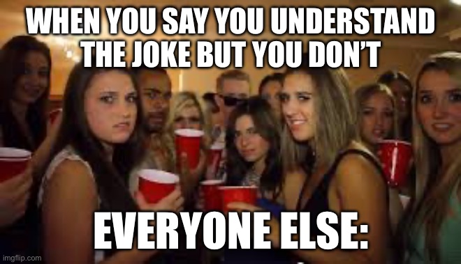 When u say u understand the joke but u don’t | When you say you understand the joke but you don’t; Everyone else: | image tagged in memes,funny memes | made w/ Imgflip meme maker