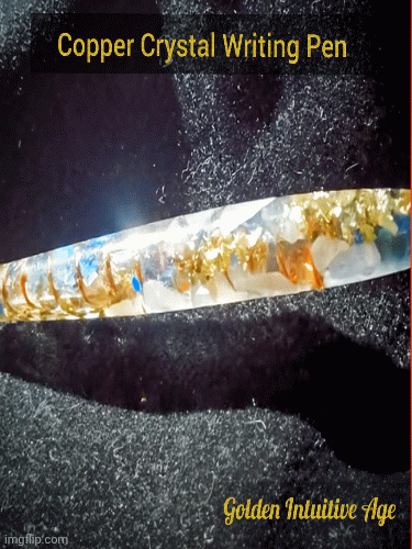 Copper Crystal Resin Pens | image tagged in gifs,resin art,copper crystal,pens,wands | made w/ Imgflip images-to-gif maker
